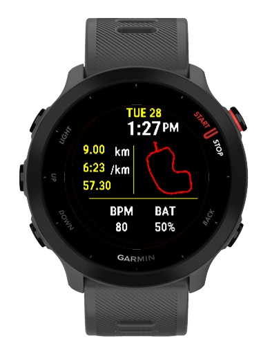 Premium Route Silhouette Watch Face · Screenshot 1