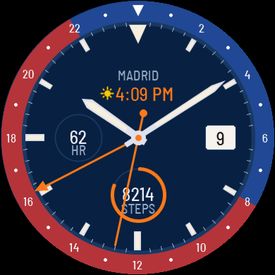Hometime GMT Watch Face - Analog Dual Time · Screenshot 1
