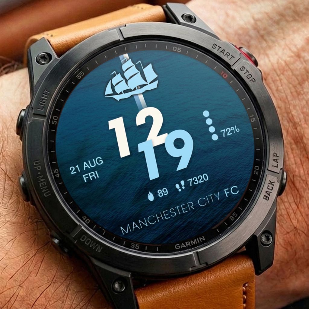 Manchester City Football Soccer Watch Face · Screenshot 0