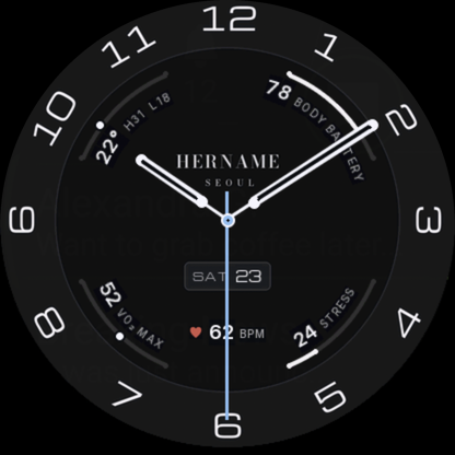HERNAME - Luxury Analog Watch Face · Screenshot 3