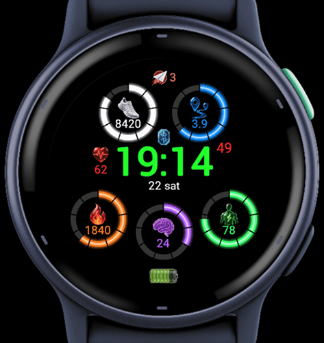 Premium AMOLED Health & Fitness Green · Screenshot 0