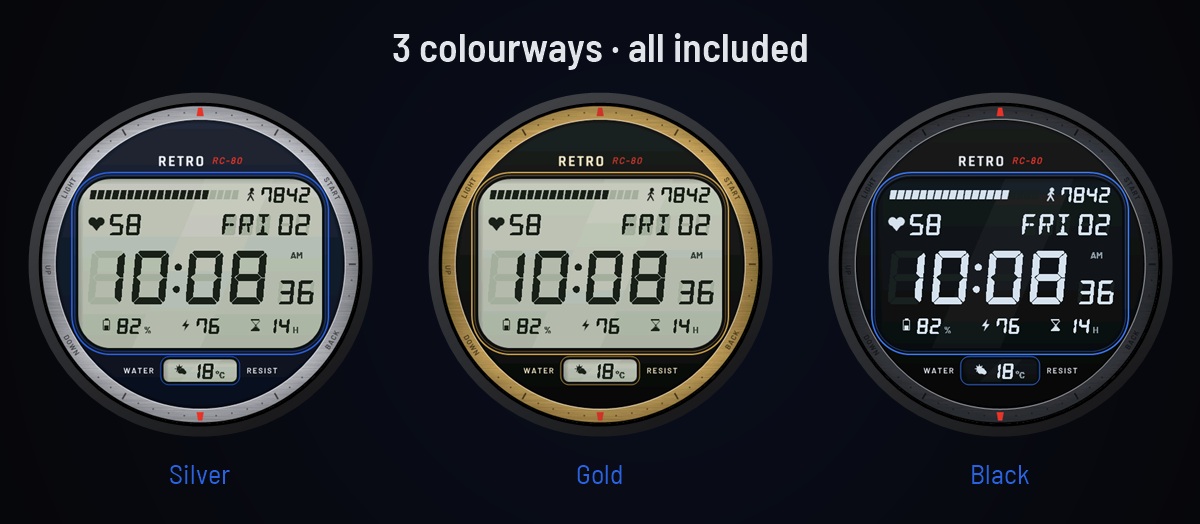 Retro Classic - 80s Steel LCD Watch Face · Screenshot 1