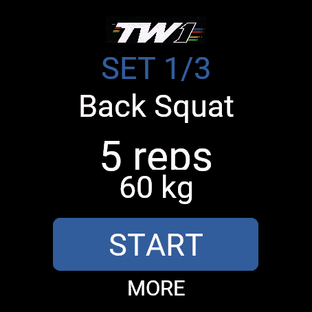 TW1 Workouts · Screenshot 0