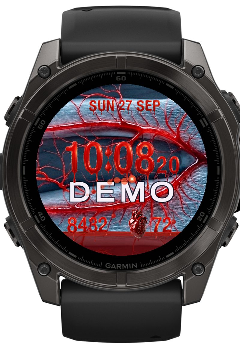 X-Ray Blood Hourglass Demo — Free Watch Face · 스크린샷 0