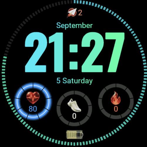 Lagoon Gradient AMOLED: Digital Sport & Health · Screenshot 0
