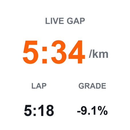 Live/Lap GAP - Grade-Adjusted Pace · Screenshot 1