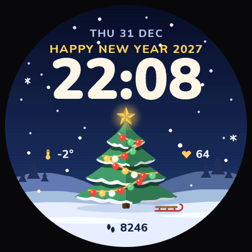 Astra Christmas – 动画圣诞树与雪花表盘，圣诞节 · Screenshot 1