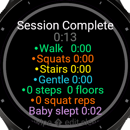 BabySling Activity Tracker · Screenshot 1