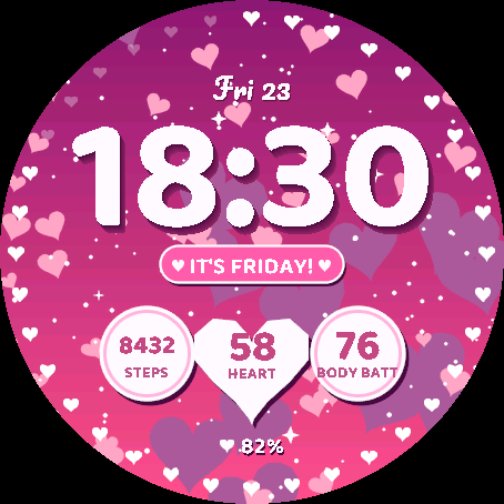 Bubblegum — Pink Glitter & Hearts · Screenshot 1