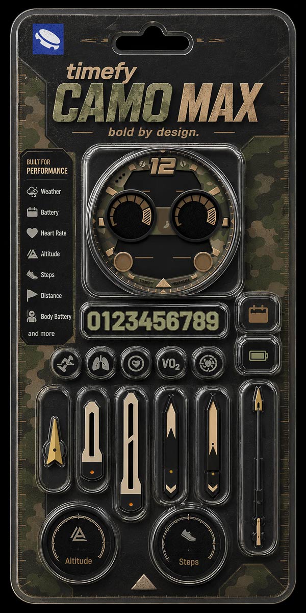 Timefy CAMO MAX watch face screenshot 3