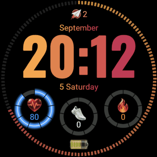 Ember Gradient AMOLED: Digital Sport & Health · Screenshot 0