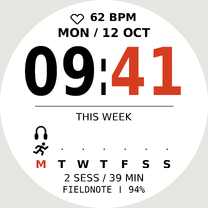 FIELDNOTE — Your Week on Your Wrist · Screenshot 0