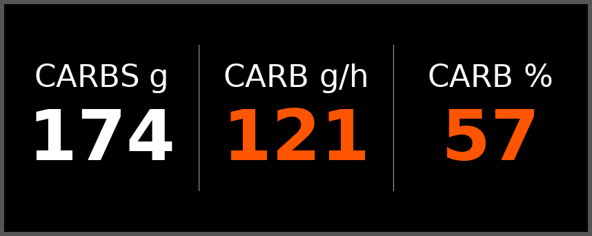 CarbBurnDataField · Screenshot 0