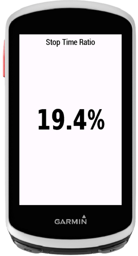 Stop Time Ratio Data Field · Captura de ecrã 0