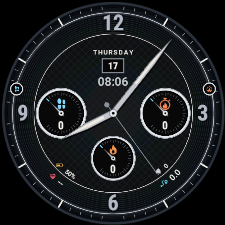 Titanium Dress – Analog Gauge Watch Face · Screenshot 1