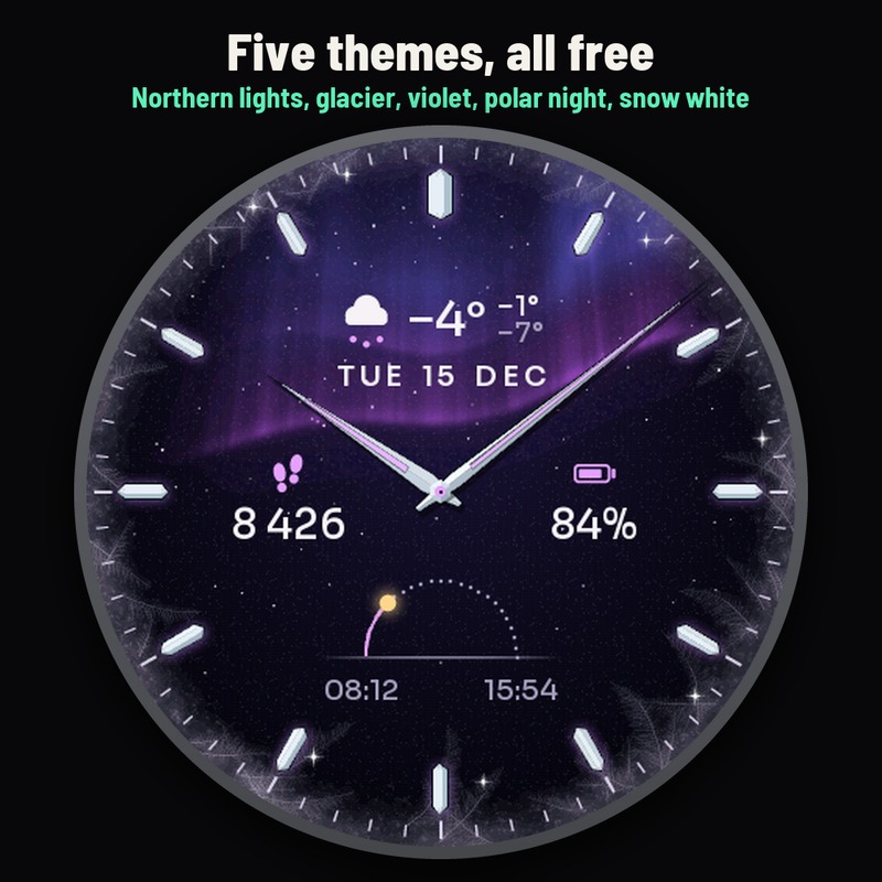 Astra Frost Free – 北极光表盘 · Screenshot 1