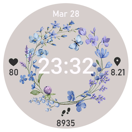 Blue Flowers Wreath · Screenshot 0