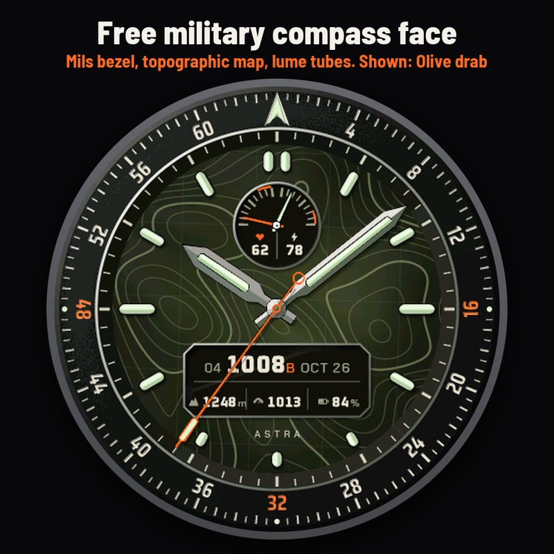 Astra Bearing Free – 军用指南针表盘 · Screenshot 0