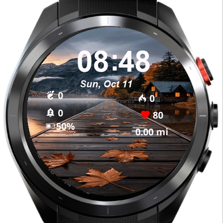 Leaves Wooden Dock Front Lake · Screenshot 2