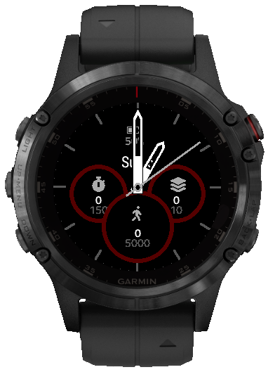 Analog red watch face screenshot 3