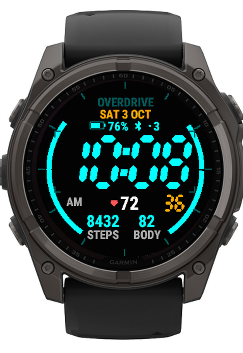 OVERDRIVE — Neon Digital HUD Watch Face · Screenshot 4