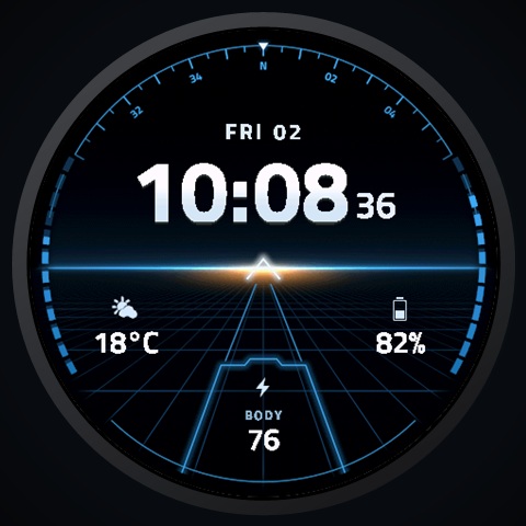 Horizon - Flight HUD Digital Watch Face · Screenshot 0