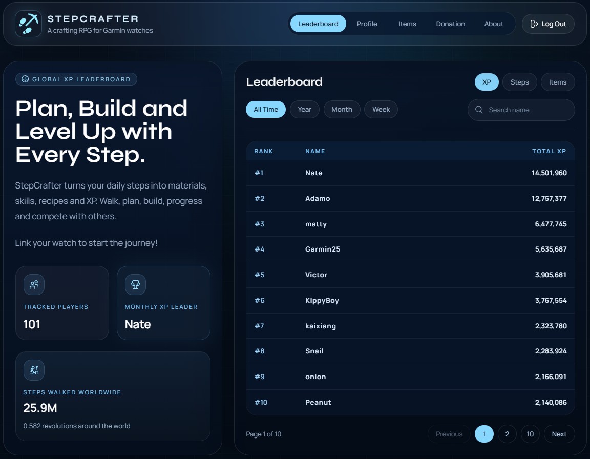 StepCrafter RPG · Screenshot 4