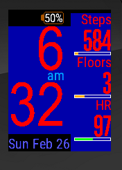 MegaTime - Large font watchface · Screenshot 0
