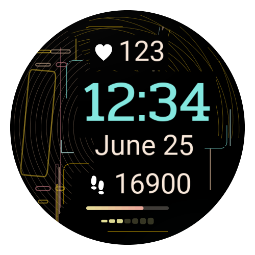 Data Lover 21 watch face for Forerunner 170