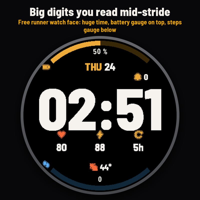 Astra Run Free – 跑者表盘，大数字 · Screenshot 0