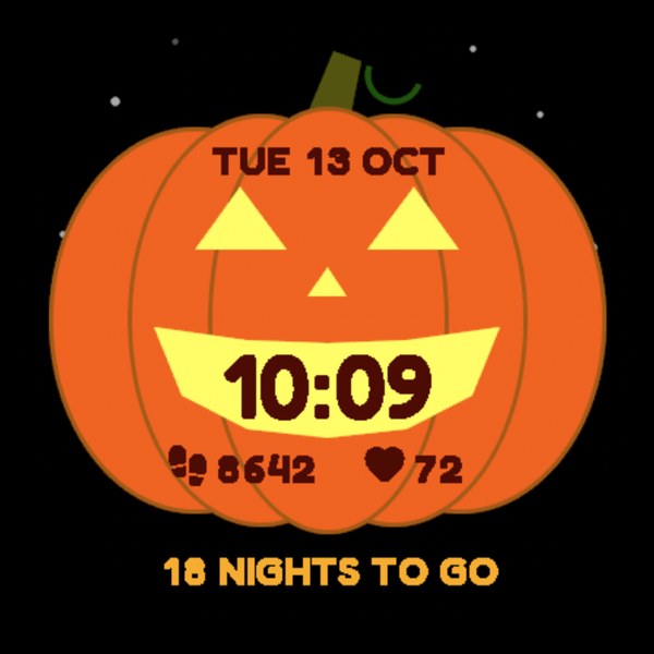Mood Pumpkin - Halloween Watch Face · Screenshot 0