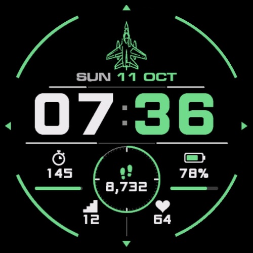 AFTERBURNER – Fighter Jet & Pilot Watch Face · Screenshot 3