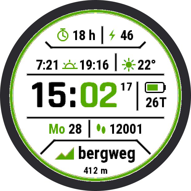 Bergweg - Outdoor Watch Face · Screenshot 1