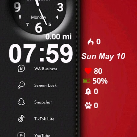 Clock Red Wall Black · Screenshot 0