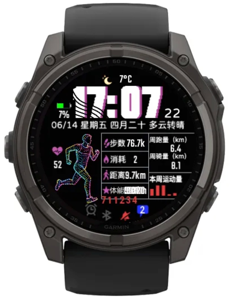 XA-霓虹跑者（跑步骑行运动数据表盘） · Screenshot 2