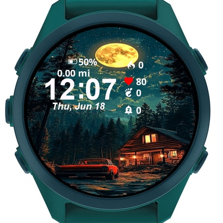 Red Car Parked Front Cabin Night · Screenshot 2