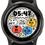 Comic Burst Watch Face · Screenshot 0