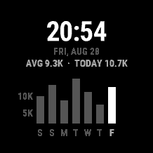StepWeek - Weekly Steps Watch Face · Screenshot 2