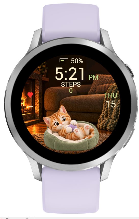 Cute Kitten – Animated Watch Face · Screenshot 3
