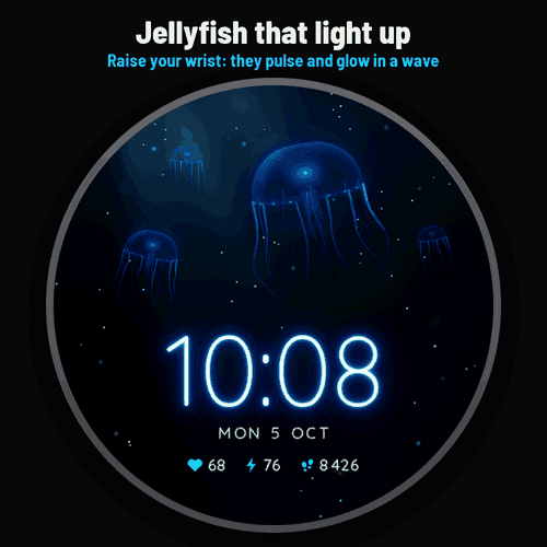Astra Pelagia Pro – 动态发光水母表盘 · Screenshot 0