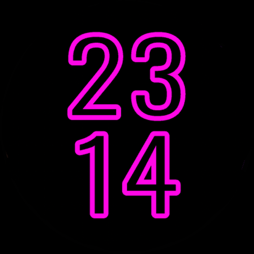 Outline Typography: Minimal Big Digits plasma · Screenshot 0