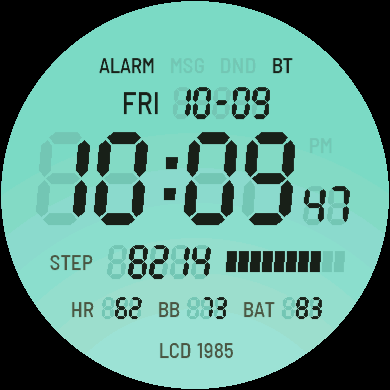 LCD 1985 Watch Face - Retro 80s Digital · Screenshot 1