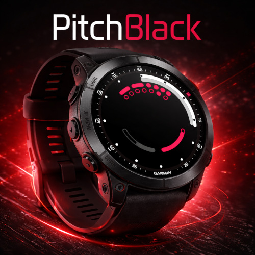 PitchBlack - stylish AMOLED battery saving face · Screenshot 0