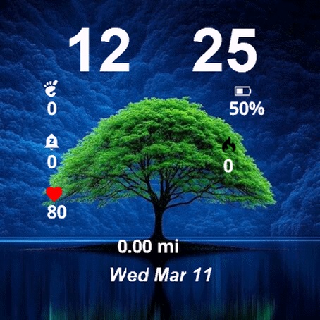 Tree Middle Lake At Night · Screenshot 1