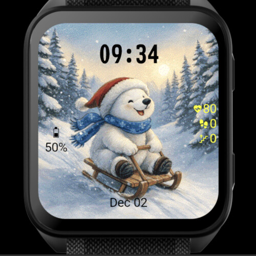 Winter Sledding Bear · Screenshot 0