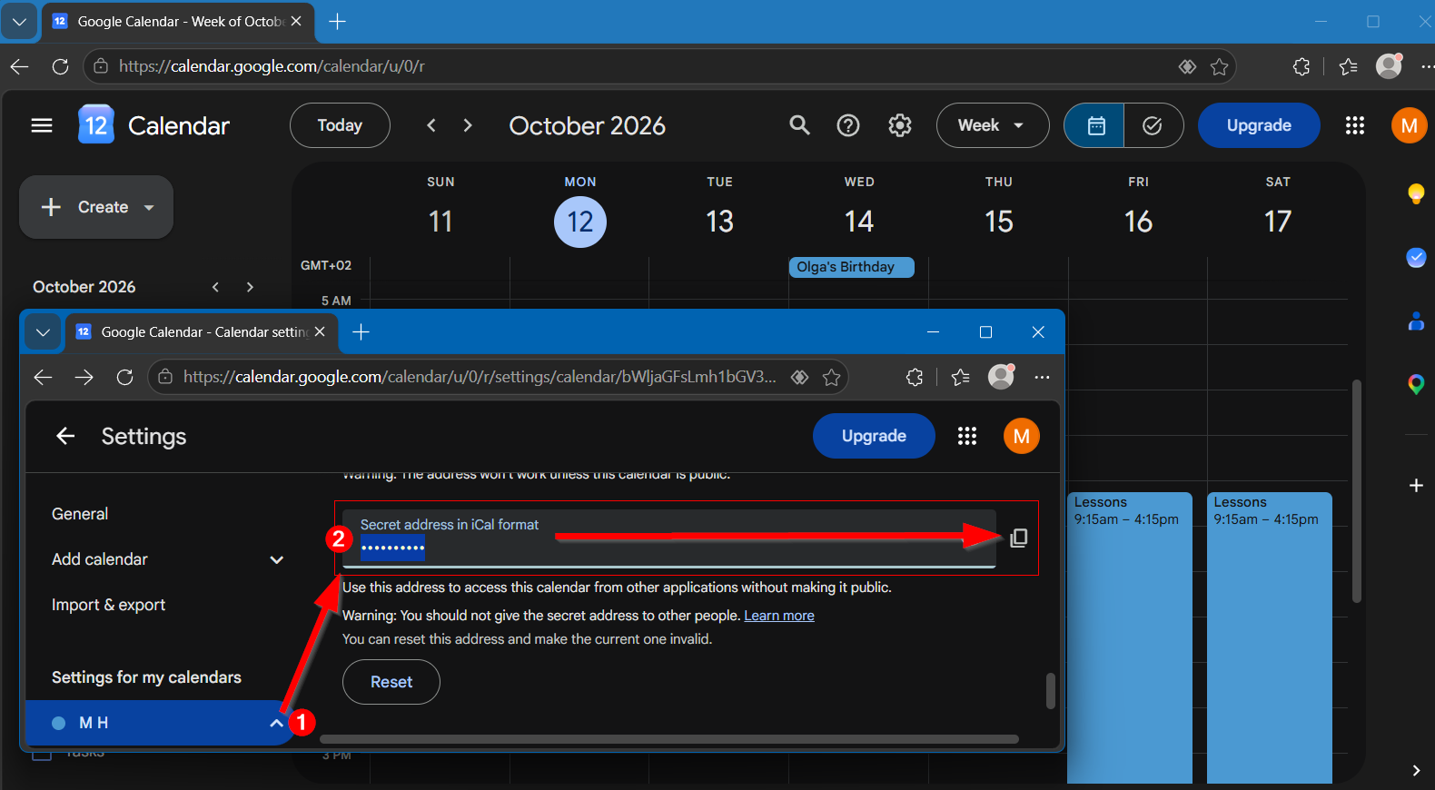 Events Calendar · Screenshot 2