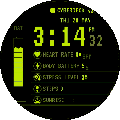 Cyberpunk RAD Watch Face · Screenshot 0