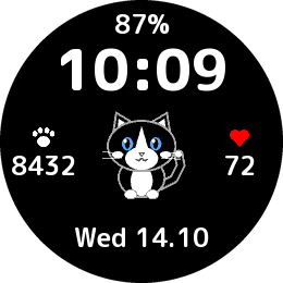 Tuxedo Cat Clock · Screenshot 0