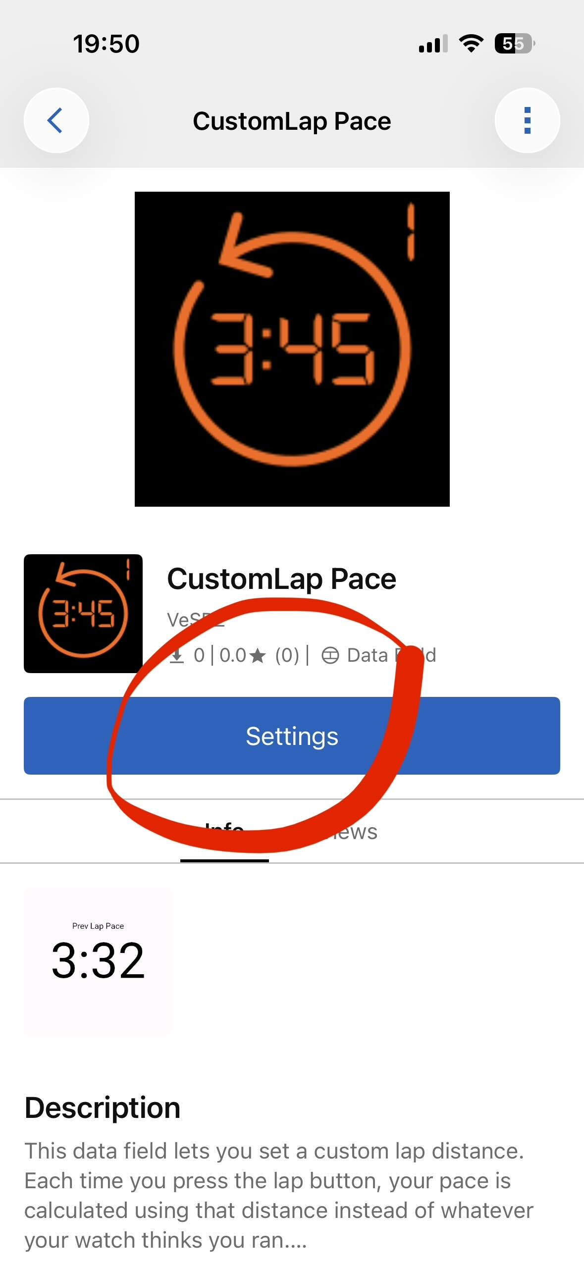 CustomLap Pace · Screenshot 1