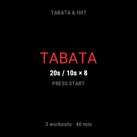 Tabata & HIIT Timer: Interval Workouts · Screenshot 1